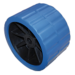 Боковой ролик Ø120х75мм отверстие Ø18,5мм со втулкой без расстояния из синего полимера и резины, Osculati 02.029.14