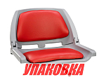 Кресло складное мягкое TRAVELER, цвет серый/красный (упаковка из 2 шт.) Marine Rocket MR10014_pkg_2