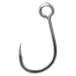 Gamakatsu 185223-00500-00000-00 Magic Eye Tuna Plug Крючки С Одним Глазком Серебристый Silver 5/0 