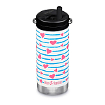 Klean kanteen 1008310 TKWide 12oz Термобаллон с закручивающейся крышкой Белая Heart Stripe