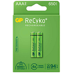 Gp batteries GP-G287 LR03 650mAh Аккумуляторы ААА 2 единицы измерения Зеленый Green