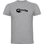Kruskis CA65500458K039 Футболка с коротким рукавом Catfish Серый Heather Grey XL