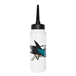 Nhl 65073-SAN JOSE SHARKS-1000 ml Бутылка для воды «Сан-Хосе Шаркс» 1L Белая White / Black