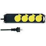 Rev 512468555 удлинитель IP44 4-складной 1.4 m Черный White  Techinn