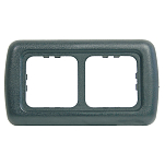 Закрывающая рамка двойная с защелками CBE MAC2/G из тёмно-серого пластика 139 x 78 мм, Osculati 14.655.03