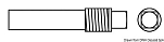 Цинковый анод-цилиндр резьбовой для теплообменника мотора GM Ø20x109мм резьба 3/4" с латунной головкой, Osculati 43.545.00