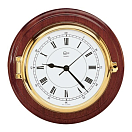 Купить Часы кварцевые настенные Barigo Captain 1587MS 210x50мм Ø150мм из красного дерева и полированной латуни 7ft.ru в интернет магазине Семь Футов
