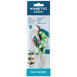 Kinetic F172-193-039 Sabiki Scandic Рыболовное Перо Серебристый Pearl / Green / Yellow