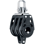 Harken 345 Triple Swivel Carbo Block 29 mm With Becket Черный Black / Silver