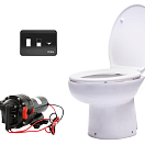 SANIMARIN Бортовой туалет 31 LUXE / 24 В / Насос забортной воды / Низкий / Панель управления черный