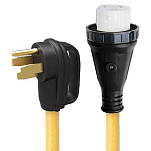 Parkpower by marinco 679-50ARVD36 50A 10.9 m 4-проводной Съемный Власть Шнур С Индикатор Свет Золотистый Yellow / Black