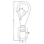Pike n bass 248575 Карабин Lo Bearing Long 85 Mm Белая