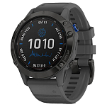 Garmin 010-02410-11 Fenix 6 Pro Solar Часы Черный  Black / Grey