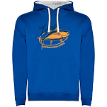 Kruskis SU1067020501C071 Толстовка с капюшоном Ocean Explorer Two-Colour Голубой Royal Blue / White M
