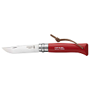 Купить Opinel 1705 Nº08 Baroudeur Карманный нож со шнурком Red 8.5 cm 7ft.ru в интернет магазине Семь Футов