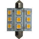 Купить Goldenship GS10532 10-30V 2W Festoon 9 SMD 5050 Красная светодиодная лампа Серебристый Grey 7ft.ru в интернет магазине Семь Футов
