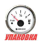 Указатель уровня топлива Marine Rocket FLM0006WSMR_pkg_20 12/24В 240-33Ом Ø56мм вырез Ø52мм с подсветкой белый-серебристый (упаковка из 20 шт.)