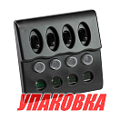 Панель бортового питания 4 переключателя, индикация, автоматы (упаковка из 6 шт.) AAA 10154-BK_pkg_6