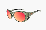 Спортивные очки Demetz Sky-Track / Crystal Green / Matt Black Grey Mirror Red Cat.4, skytrack4351gu51