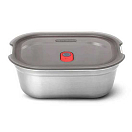 Купить Black+blum FBSS-BX-M017-FR Steel Food коробка Бесцветный Grey / Red Medium 7ft.ru в интернет магазине Семь Футов