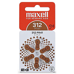 Maxell MA312 щелочные батарейки для слуховых аппаратов  Black