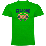 Kruskis CA65500683C066 Футболка с коротким рукавом Seafood Crab Зеленый Green 3XL