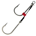 Black magic TWINOH12 Twin Shackle Open Gape Двойной Крючок Silver 12/0