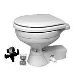 Jabsco 37045-0092 Бесшумный электрический унитаз с соленоидным клапаном, компактный размер чаши, 12В
