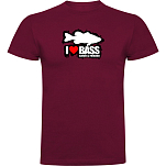 Kruskis CA655005116K037 Футболка с коротким рукавом I Love Bass Красный Dark Red 2XL