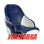 Кресло с болстером Ocean Flip Up, обивка синий/белый винил (упаковка из 2 шт.) Marine Rocket 13127WB-MR_pkg_2
