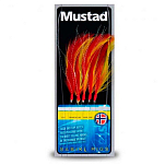 Mustad CL-RIG33-3/0-10 Feather Trace Рыболовное Перо Многоцветный Red / Yellow 3/0 