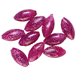 Daiwa PE404037 Овальные силиконовые бусины 15 единицы измерения Фиолетовый Pink Glitter 6 x 12 mm 