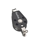 Barton marine BTN05140 T2 Одиночный фиксированный шкив с опорой и подшипниками Black 35 mm