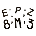 Euromarine 120118 J Пластиковые наклейки с буквами  White 120 mm