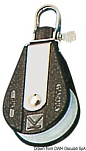Одношкивный блок с универсальной неподвижно-поворотной головкой Viadana Plastinox 45 мм 370 - 950 кг 10 мм, Osculati 55.100.01
