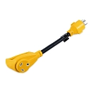 Купить Camco 17-55382 Адаптер с 4 контактами Power Grip Black / Yellow 30A 7ft.ru в интернет магазине Семь Футов
