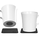 SILWY S027-1402-2-B Набор из 2 фарфоровых магнитных чашек с черными нано-гелевыми подушечками