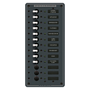 Купить Панель выключателей 13 позиционная Blue Sea Traditional Metal 8580 230В 100А 10 автоматов 133x286мм 7ft.ru в интернет магазине Семь Футов