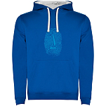 Kruskis SU1067050501S198 Толстовка с капюшоном Sailor Fingerprint Two-Colour Голубой Royal Blue / White 2XL