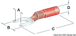 Insul.spade terminal 4.3mm b 14.799.03