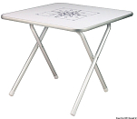 Складной стол палубный 600х400х510мм прямоугольный из белого верзалита и алюминия, Osculati 48.354.14