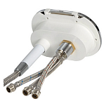Oval shower box white PVC hose 2.5 m rear outlet Osculati 15.240.01bu