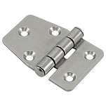 Euromarine 004449 Нержавеющая сталь Semi Hexagonal Петля 2 единицы Silver 55 x 40 mm