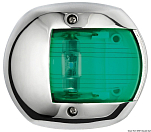 Бортовой огонь светодиодный Sphera Design Compact 12 LED зелёный 112,5° 12 В 0,8 Вт 72 x 41 x 62,5 мм из нержавеющей стали для судов до 12 м, Osculati 11.446.02