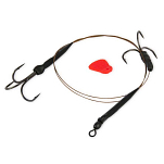 Fox rage FRR017 Predator Twin Treble 50 См Крюк Золотистый Black Nickel 8 