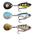 Savage gear 71772 Fat Tail Spin Поппер 80 Mm 24g  Blue / Silver / Pink