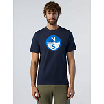 North sails 692972-0802-XXL Футболка с коротким рукавом Basic Голубой Navy Blue 2XL