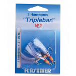 Flashmer HTBB30 Triplebar Тройной Крючок Белая Grey 3/0 