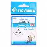Flashmer BDMZ5 Mazzette Связанные Крючки 8 крючки Бесцветный Grey 5 