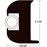 Taco metals 236-V113447WWK502 Комплект гибких виниловых накладок 50´ Черный White 1/4´´ x 15/16´´ 